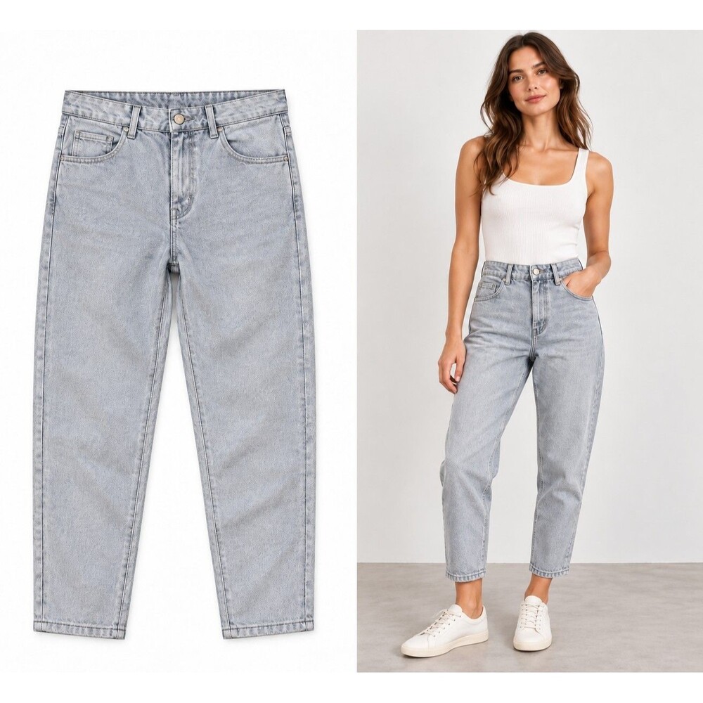 NWT Zara ZW Twisted Tapered Pants Crushed Coated Gray Size 6 EU 38